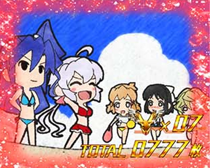 パチスロ戦姫絶唱シンフォギア 勇気の歌 てがみ 写真 Pushボタン 終了画面の設定示唆要素 なな徹